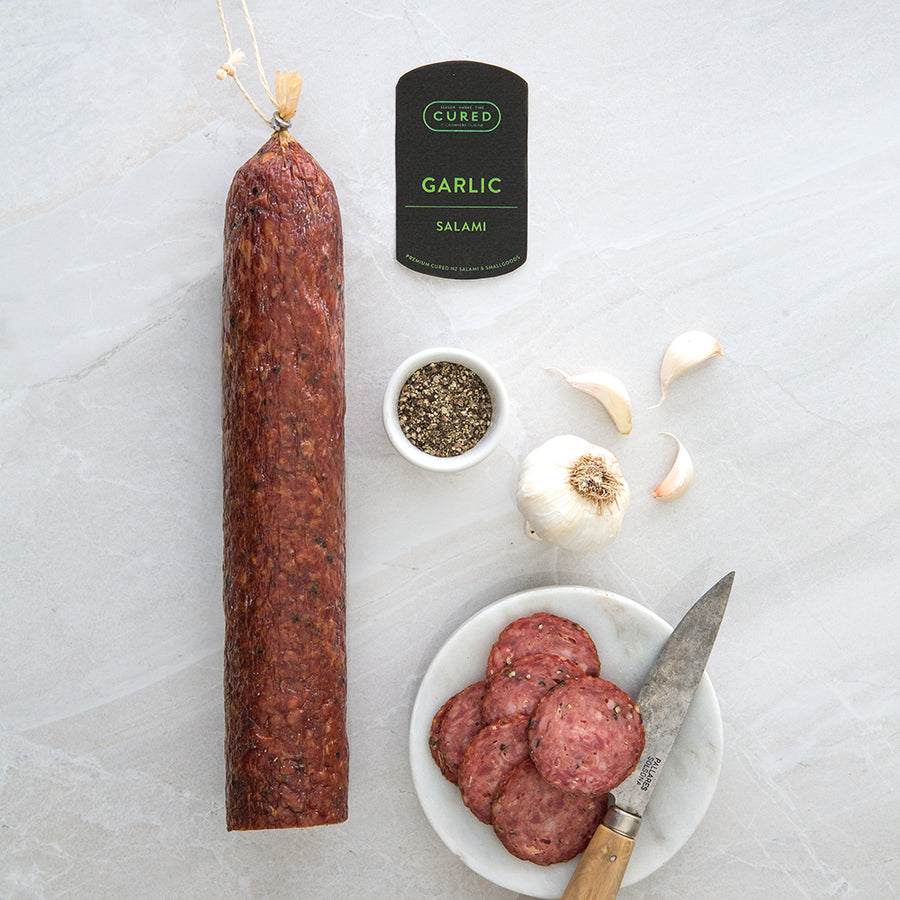 Cured Garlic Salami by Cashmere Cuisine